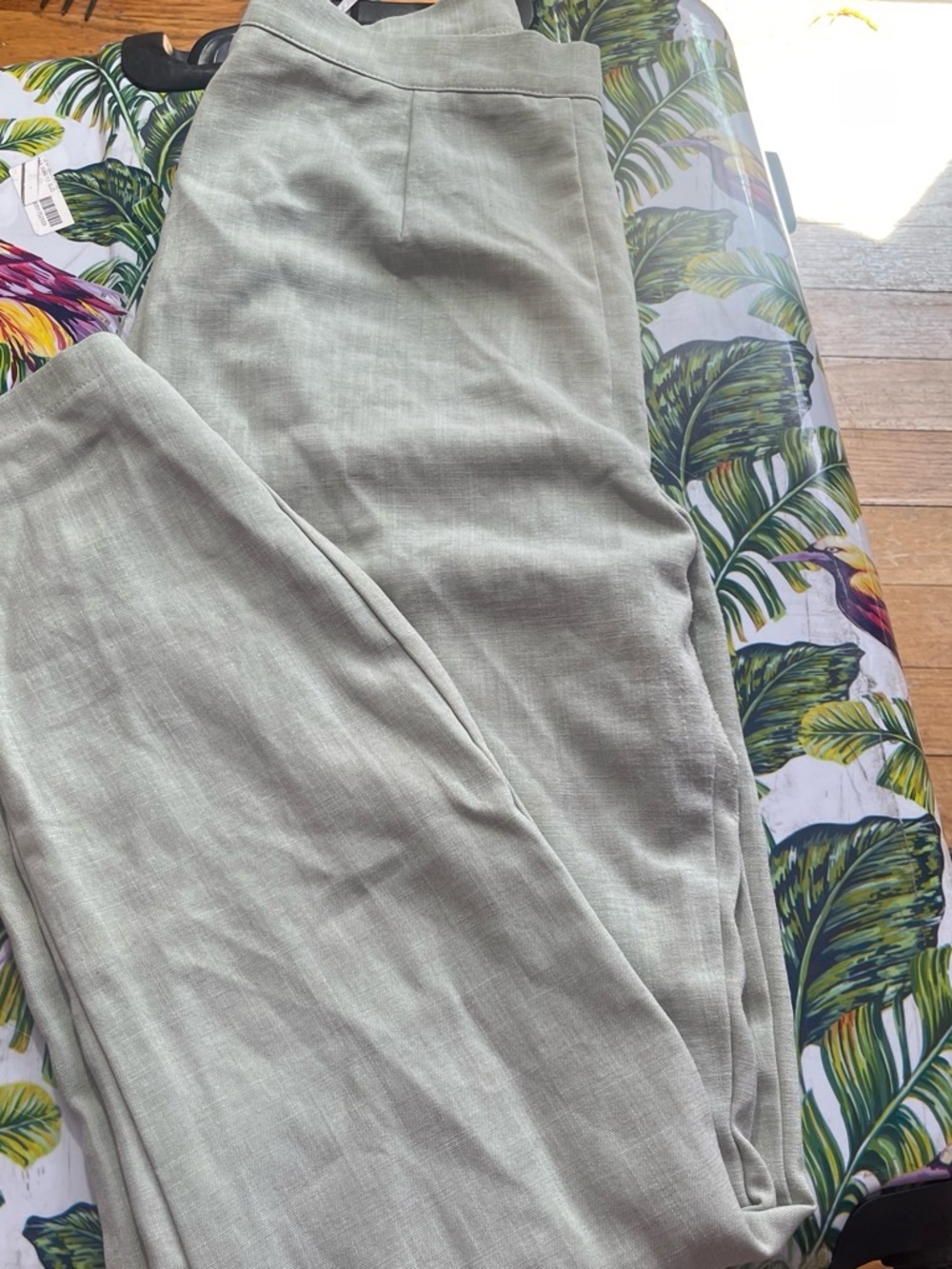 Light Sage Men's Linen-Blend Pants